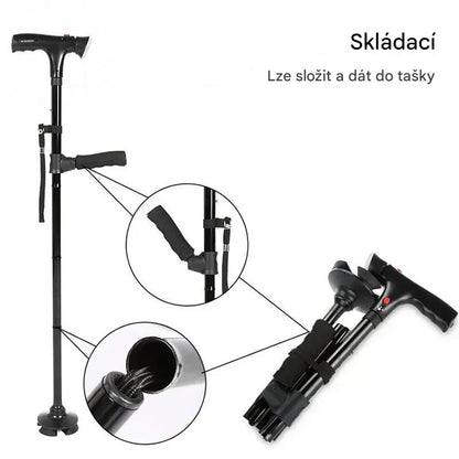 čeští senioři používají tuto protiskluzovou multifunkční vycházkovou hůl!（AQY）