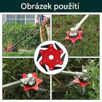 [🎉 Exkluzivně pro členy ]Zesílený a odolný univerzální 6čepelový nůž do sekačky 🌿silný výkon pro sekání trávy i křovin, ostrý a efektivní 💪🔥
