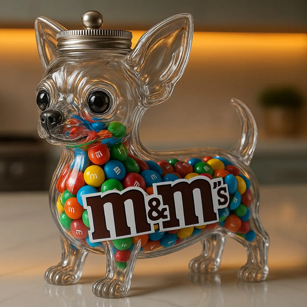 🐕 Sklenice na bonbóny Chihuahua-Originální dárek pro milovníky pejsků
