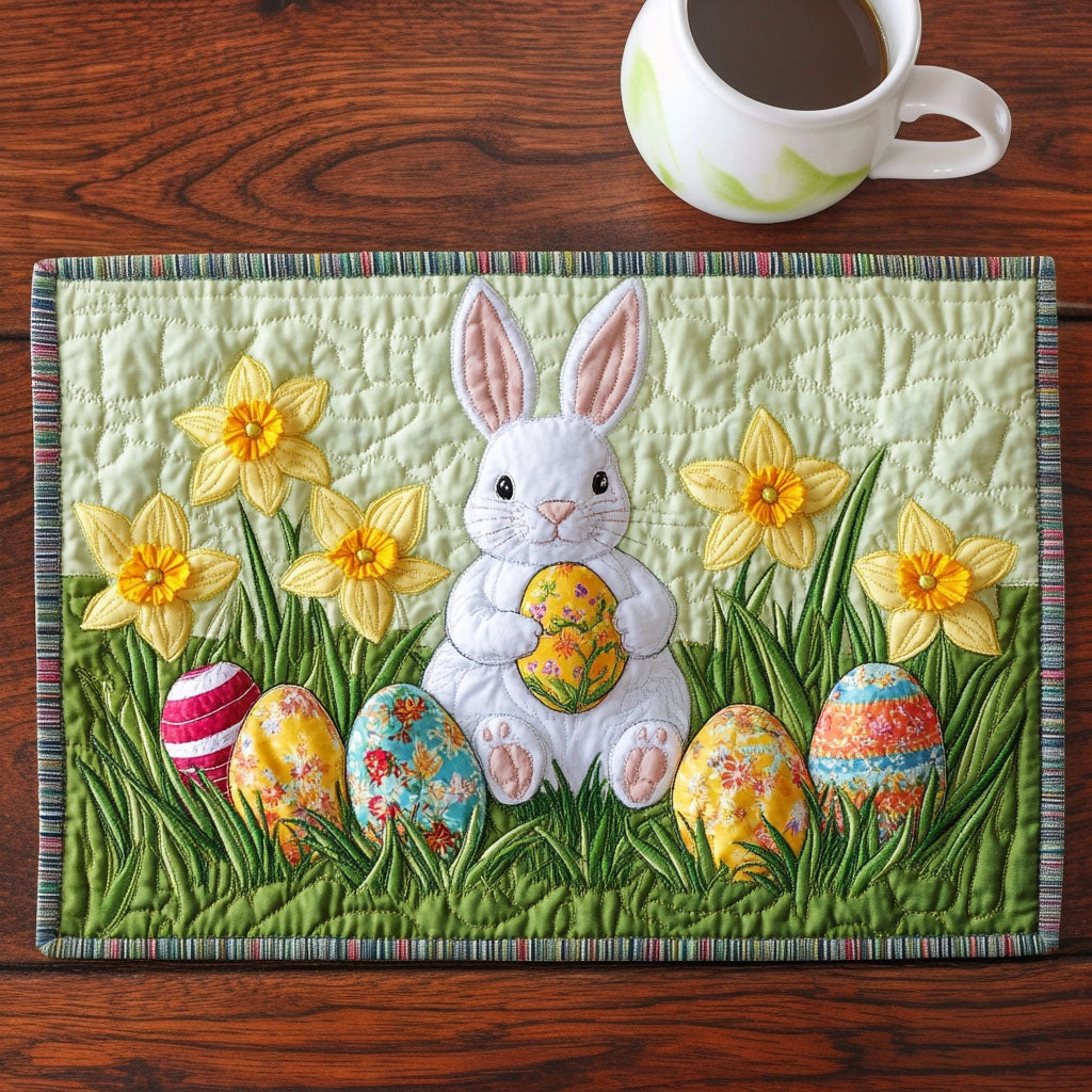 [🎉 Exkluzivně pro členy ]Velikonoční radost – Potištěná a prošívaná prostírka 🐰🌸