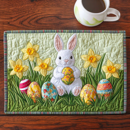 [🎉 Exkluzivně pro členy ]Velikonoční radost – Potištěná a prošívaná prostírka 🐰🌸
