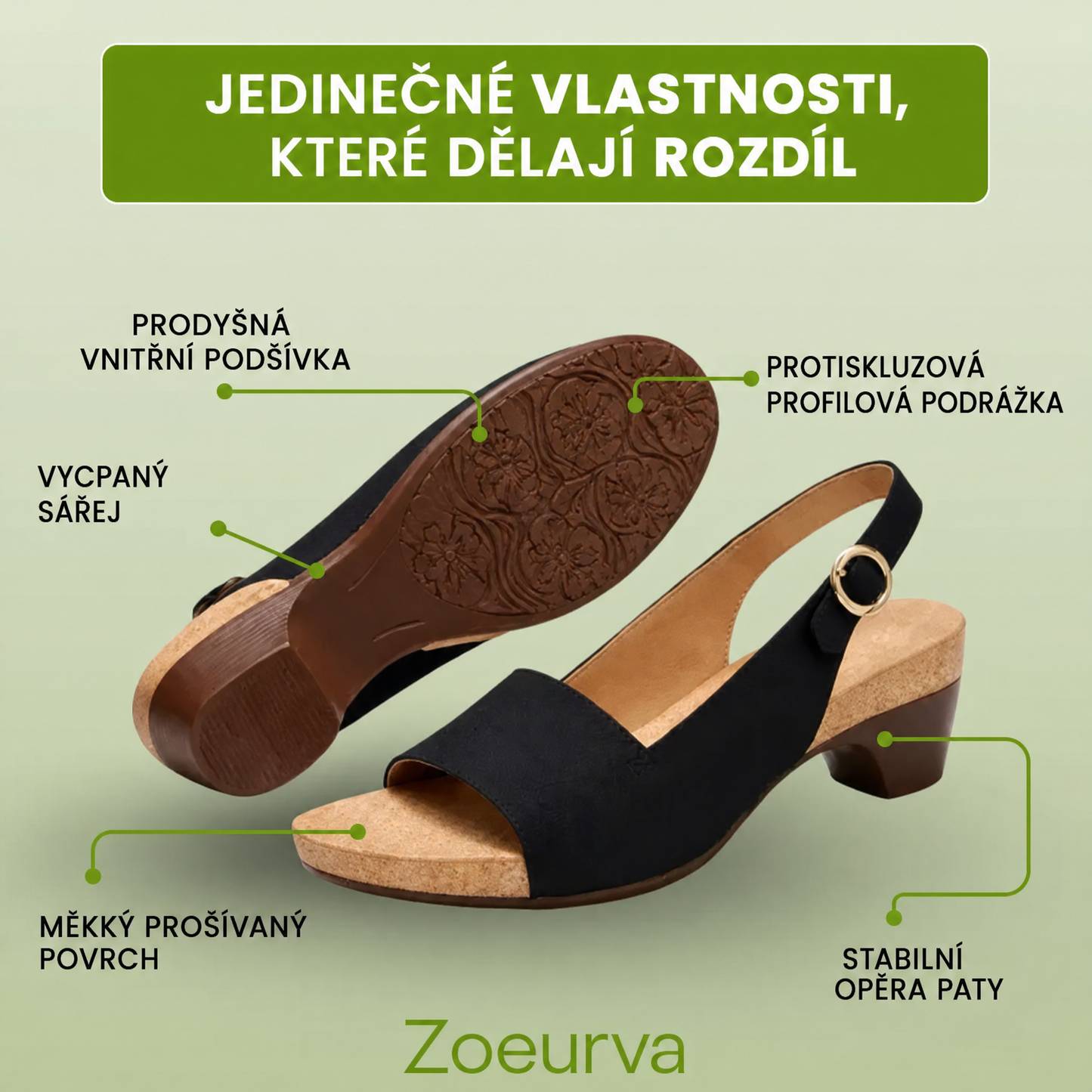 🎉Zoeurva pohodlné sandály: chůze bez bolesti i na kluzkém povrchu！
