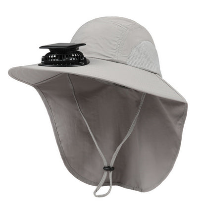 Letní must-have – sluneční klobouk se solárním ventilátorem, UV ochrana, voděodolný a prodyšný, nezpůsobuje pocení