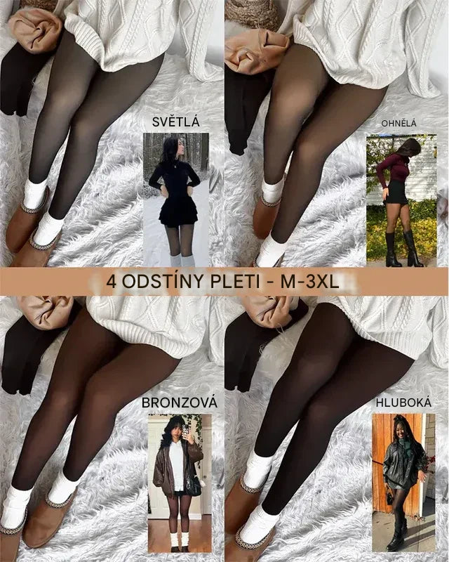 Luxusní průhledné punčochy s fleecovou podšívkou – teplo a styl pro každou příležitost 🎁 Sleva 50 % na druhý pár!