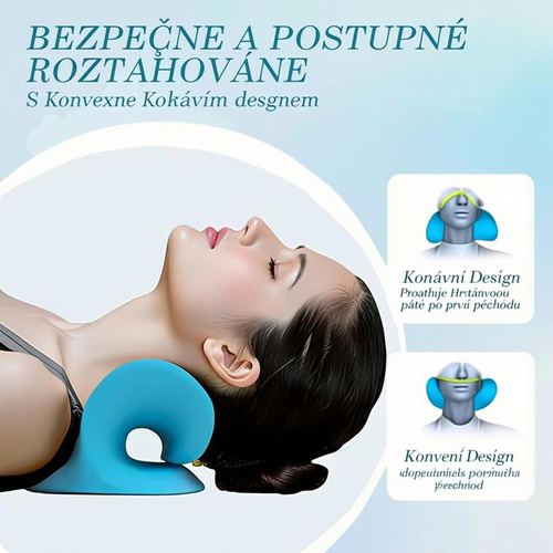 😴 Ergonomický krční podpůrný polštář pro úlevu od bolesti a klidný spánek – 🔥 druhý kus za poloviční cenu