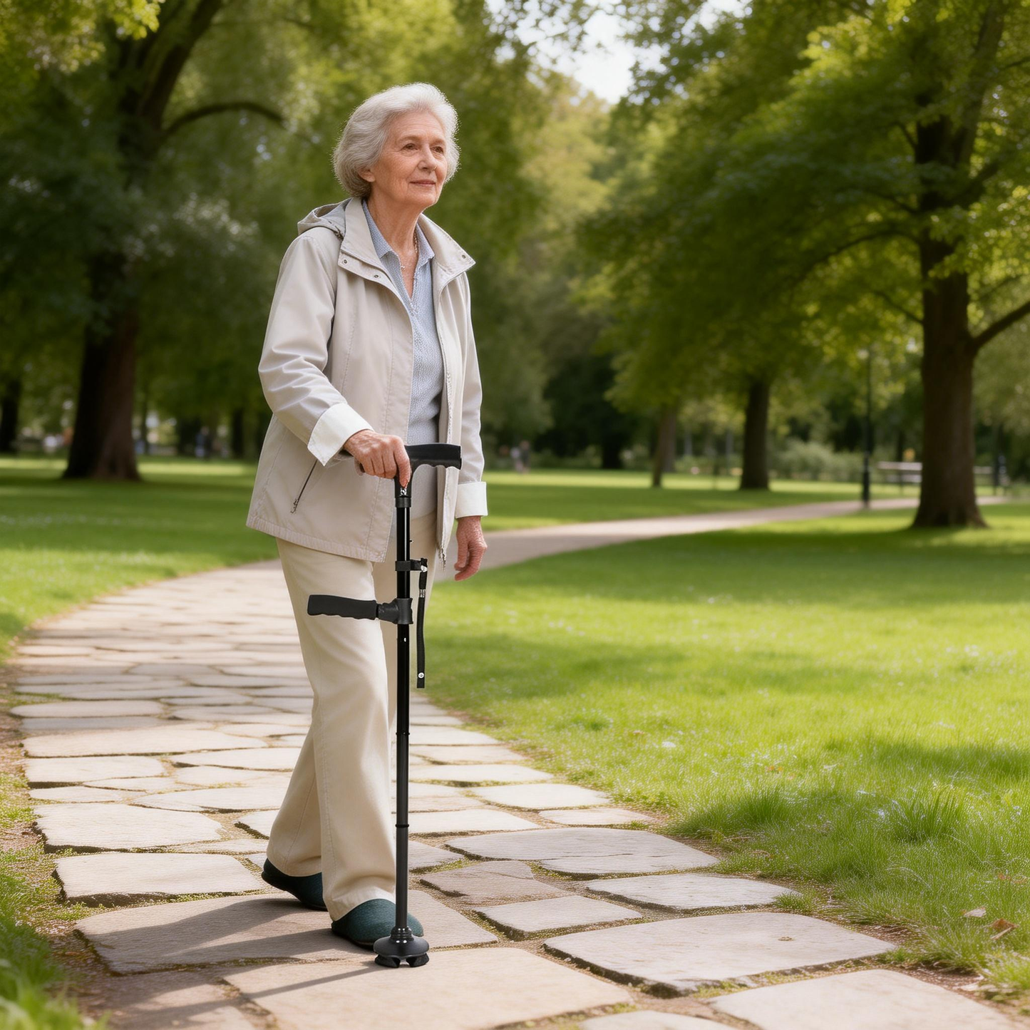 čeští senioři používají tuto protiskluzovou multifunkční vycházkovou hůl!（AQY）