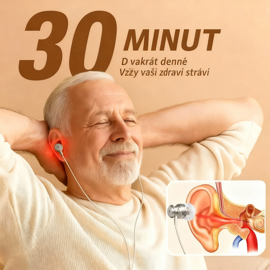 🎉 Exkluzivně pro členy –Přenosné zařízení pro terapii uší červeným světlem 650nm – navrženo pro starší osoby 😊