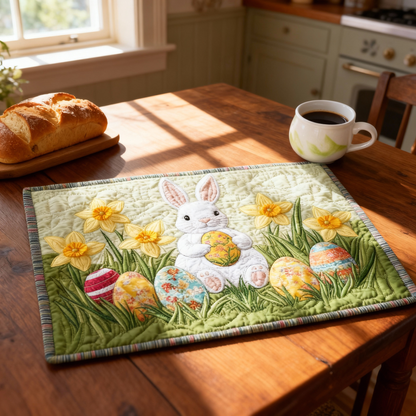 [🎉 Exkluzivně pro členy ]Velikonoční radost – Potištěná a prošívaná prostírka 🐰🌸