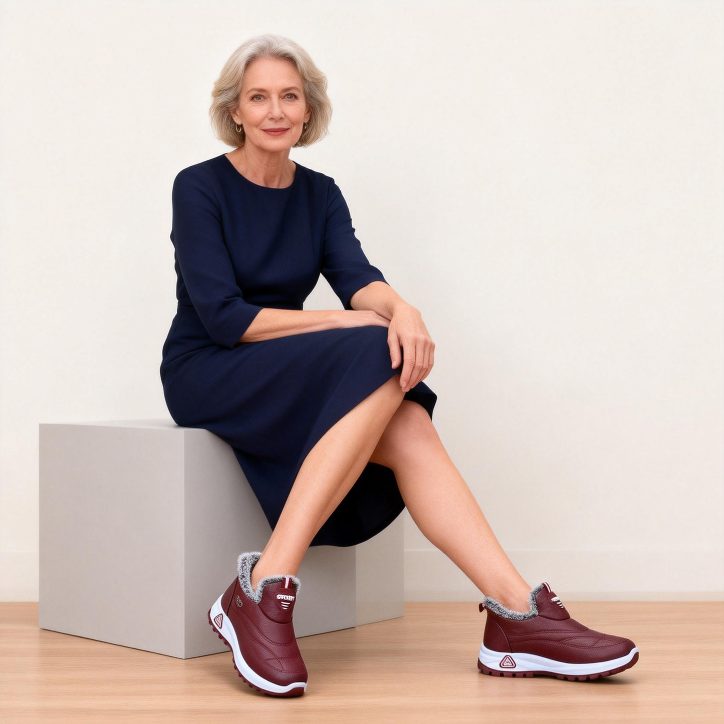 [🎉 Exkluzivně pro členy ]Univerzální široké dámské boty s hřejivou podšívkou, protiskluzová měkká podešev, lehké a pohodlné 👟 Ortopedické zimní boty pro seniorky