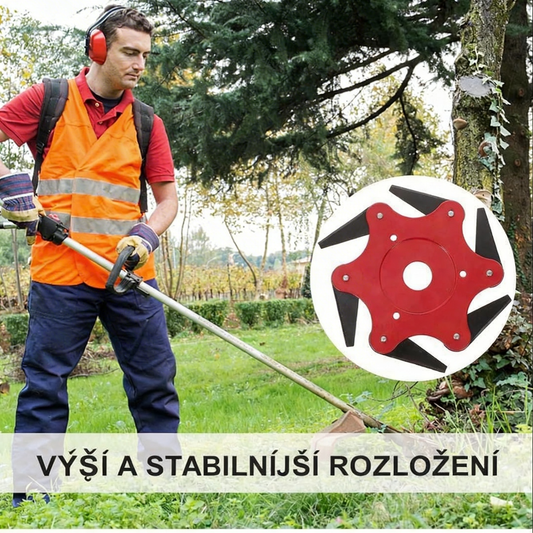 [🎉 Exkluzivně pro členy ]Zesílený a odolný univerzální 6čepelový nůž do sekačky 🌿silný výkon pro sekání trávy i křovin, ostrý a efektivní 💪🔥