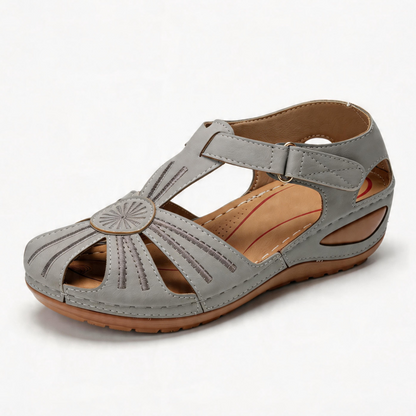 [🎉 Exkluzivně pro členy ]Pohodlné římské sandály na klínku s uzavřenou špičkou 🔥– lehké, prodyšné a bez bolesti po celý den