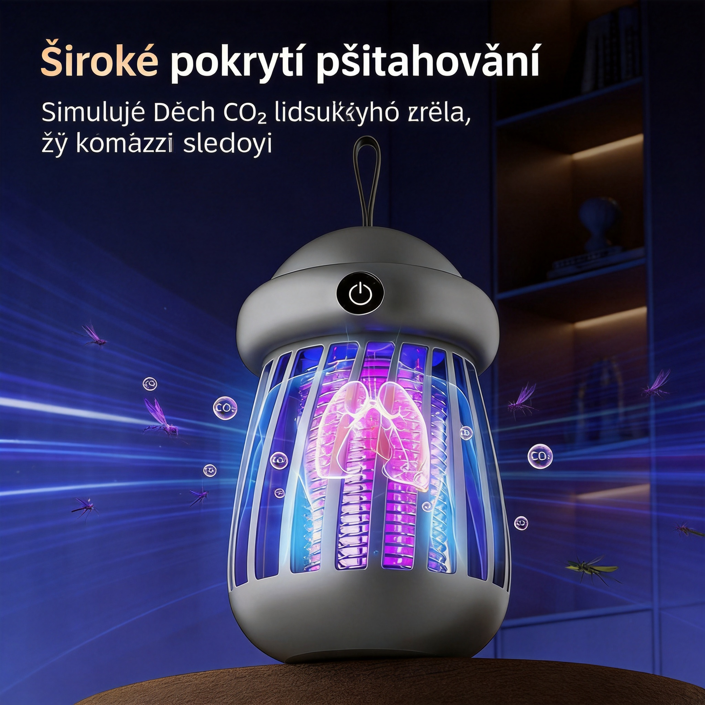 🌙 Letní UV lampa proti komárům – tichá, zdravá a účinná ochrana po celou noc