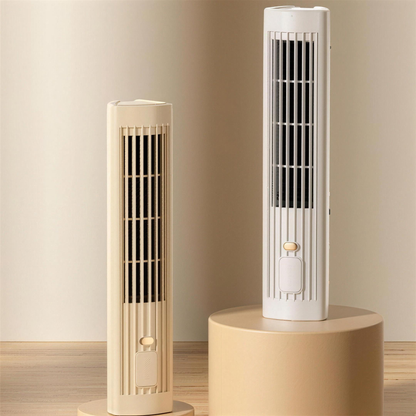 ❄️ 2 v 1 USB nabíjecí stolní a stojanový věžový ventilátor – tichý mini ventilátor do kanceláře, na studium, kempování i venkovní použití | přenosný, silný proud vzduchu, letní hit 🔥